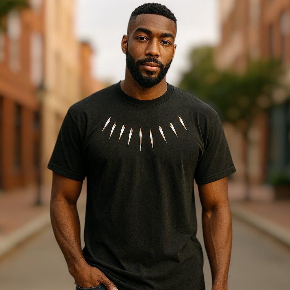 Black Panther Movie Soundtrack Kendrick Lamar Rare Cotton Promotional T-Shirt XL